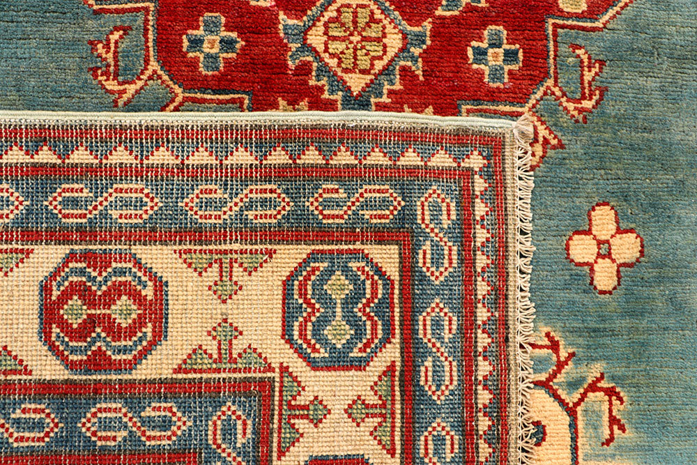 Cadet Blue Kazak 5' x 6' 7 - No. 66498 - ALRUG Rug Store
