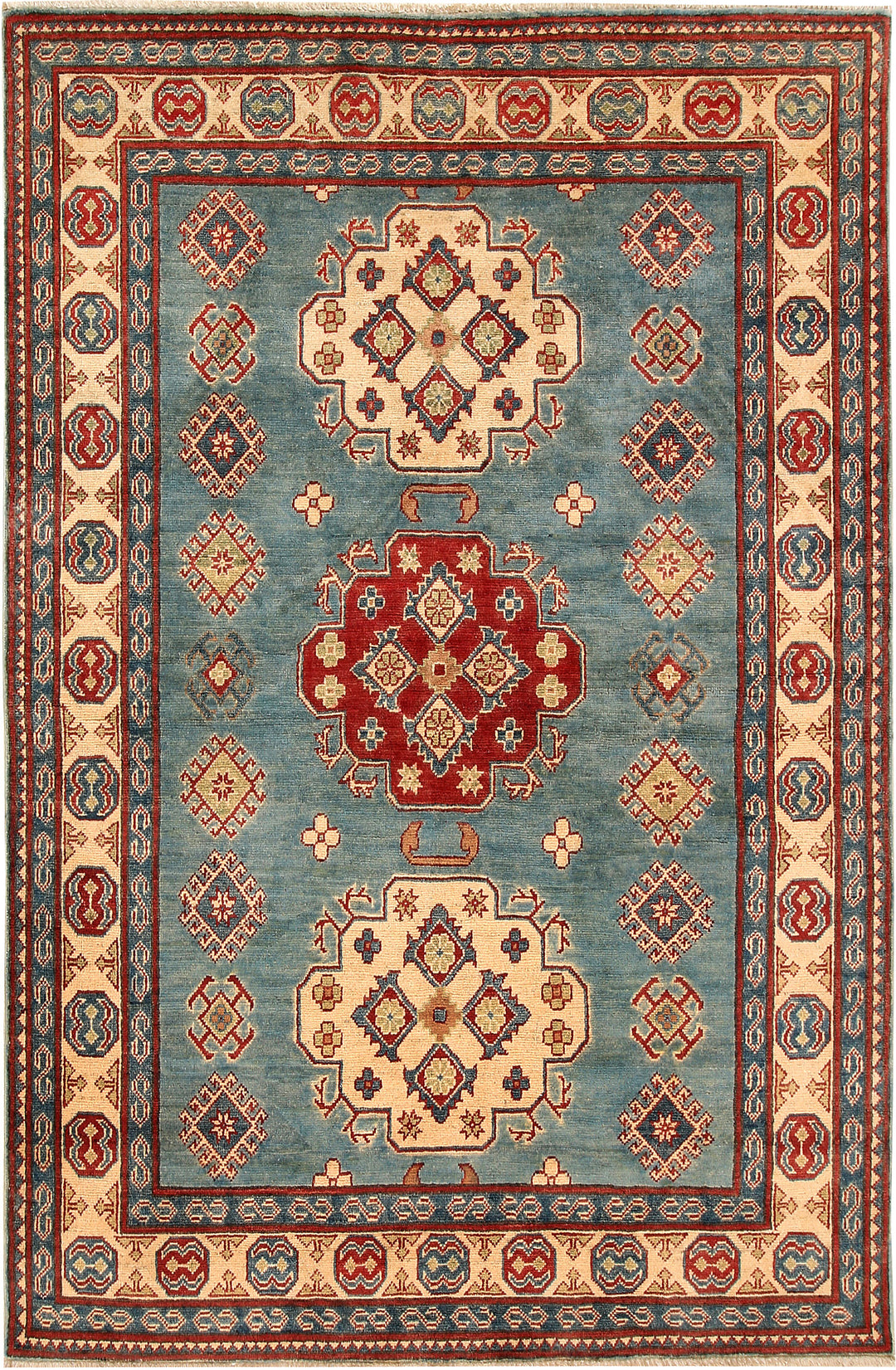 Cadet Blue Kazak 5' x 6' 7 - No. 66498 - ALRUG Rug Store