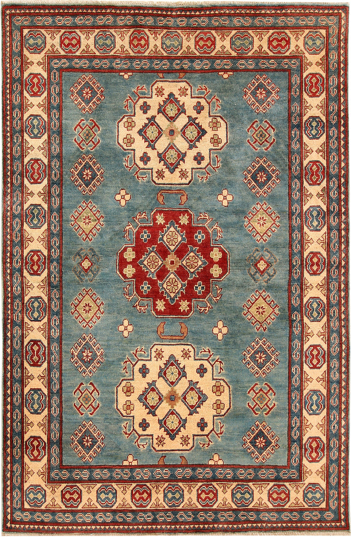 Cadet Blue Kazak 5' x 6' 7 - No. 66498 - ALRUG Rug Store