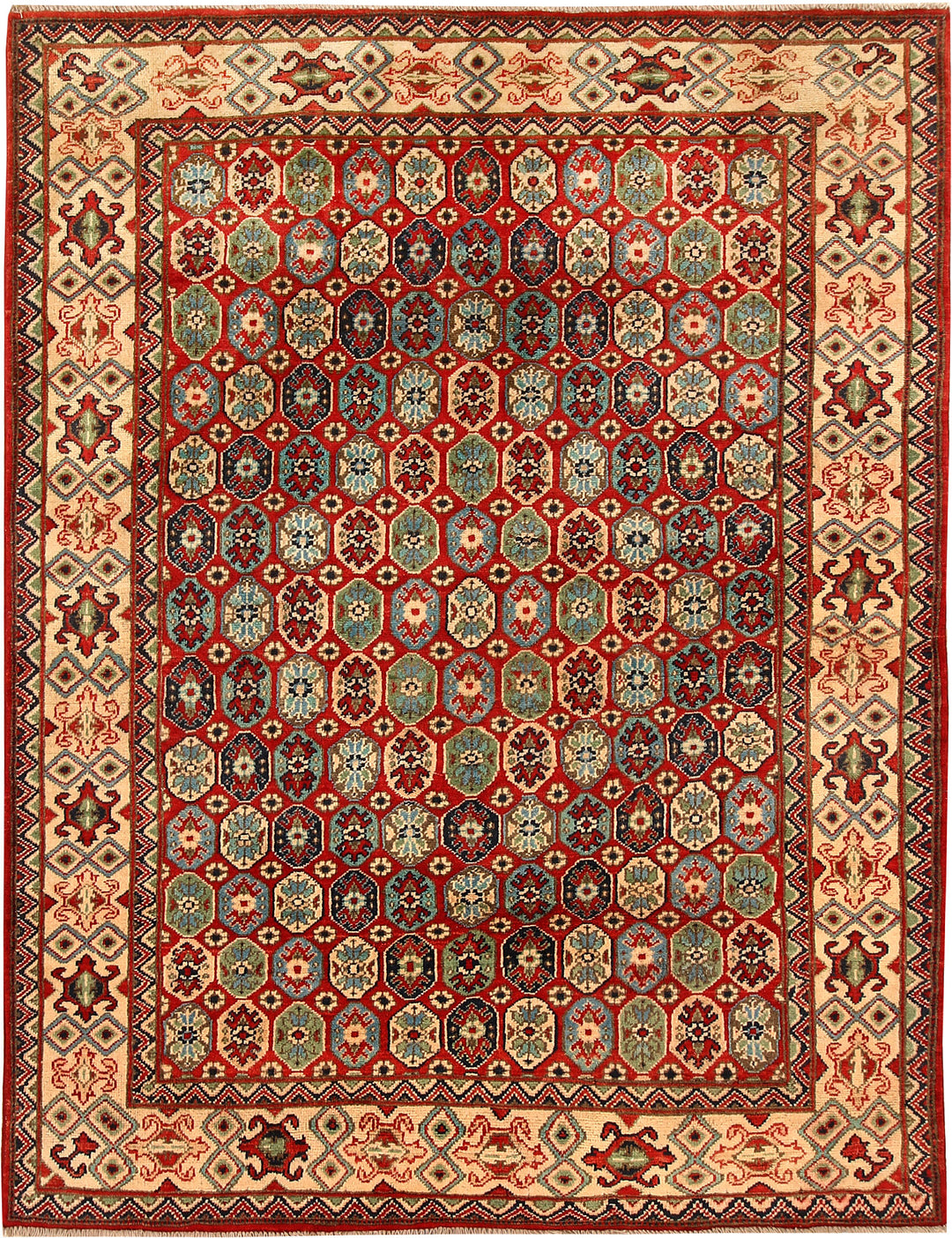 Multi Colored Kazak 4' 11 x 6' 6 - No. 66504 - ALRUG Rug Store