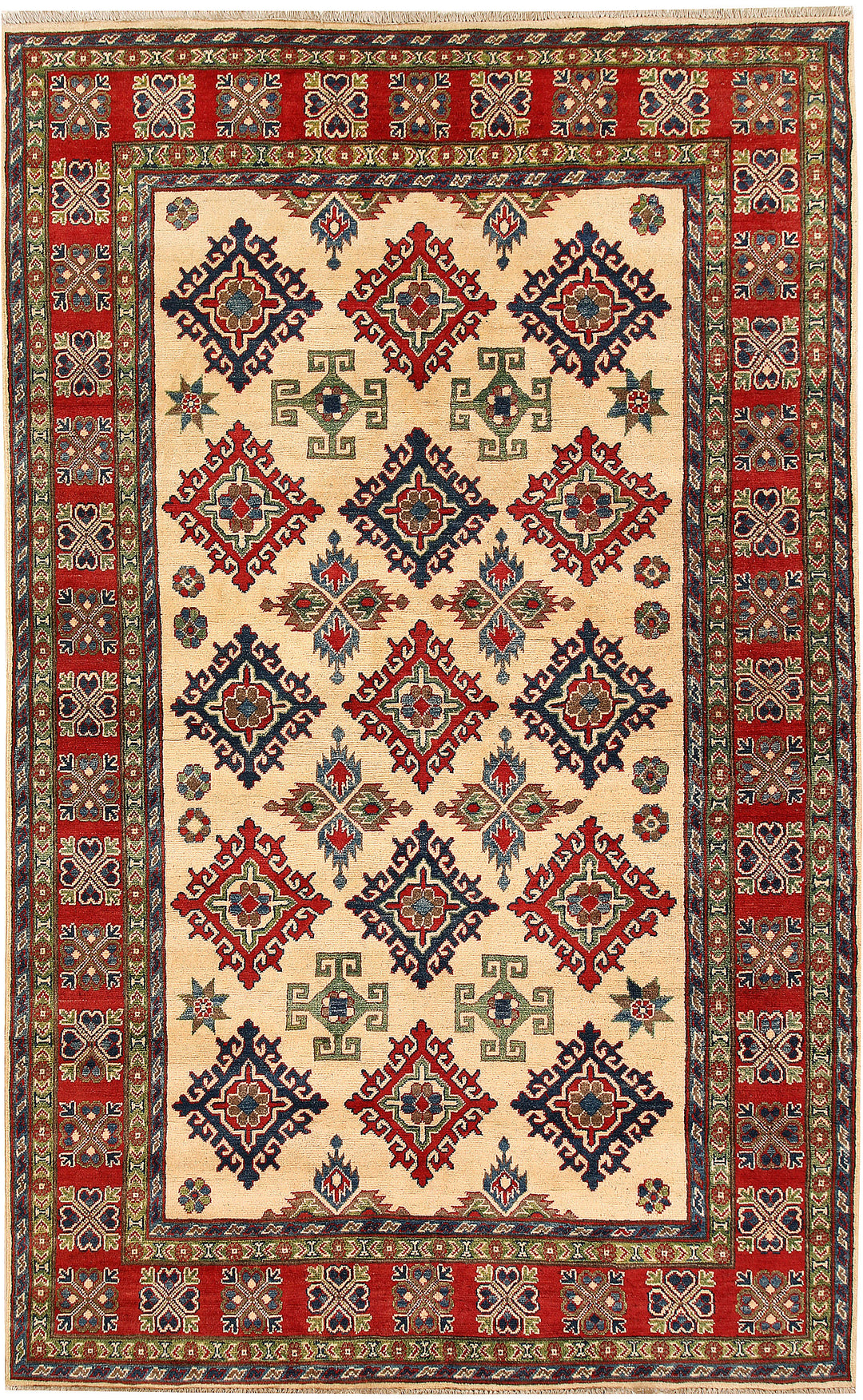 Navajo White Kazak 5' 11 x 9' 4 - No. 66505 - ALRUG Rug Store
