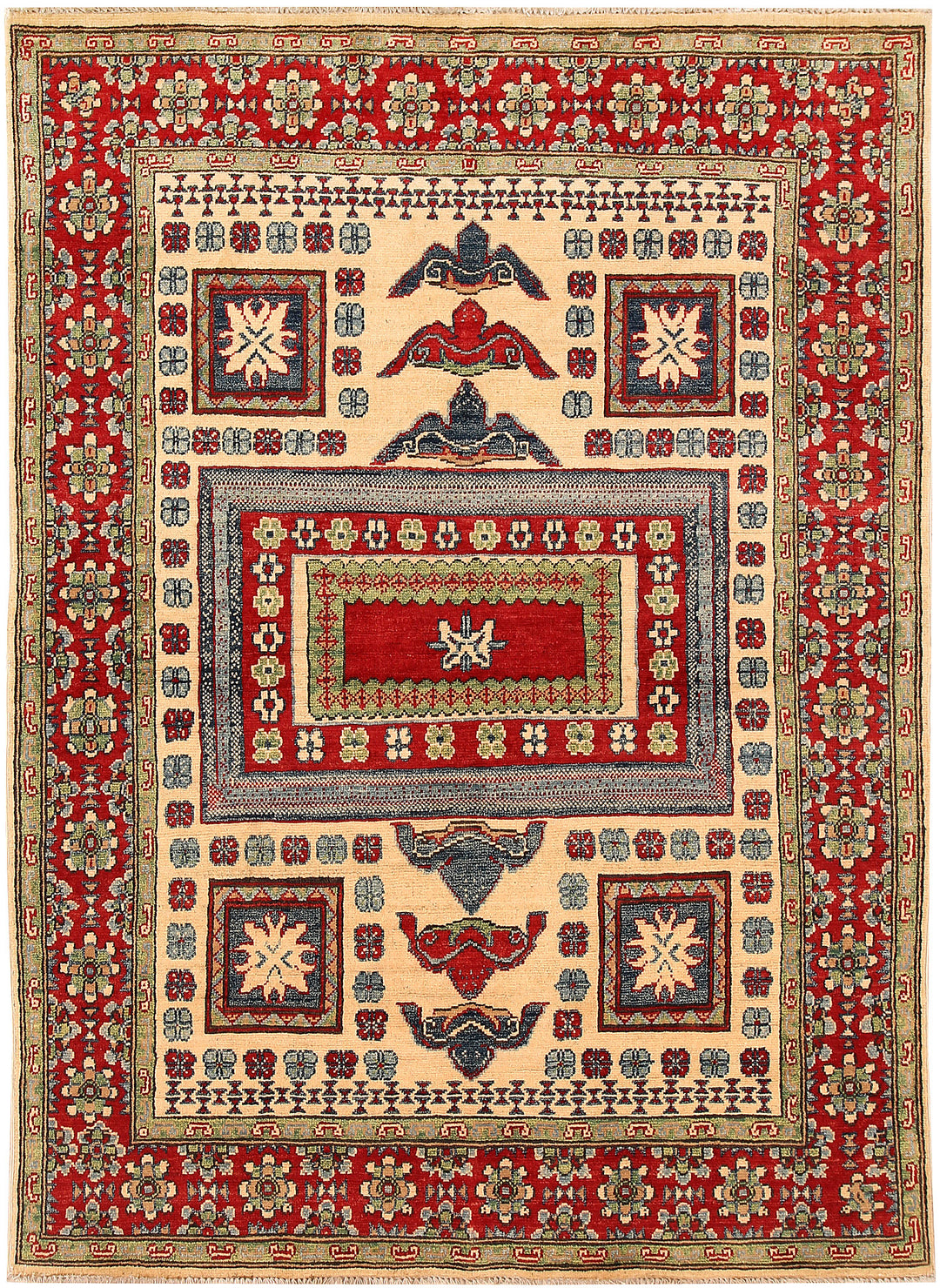 Multi Colored Kazak 4' 10 x 6' 8 - No. 66507 - ALRUG Rug Store