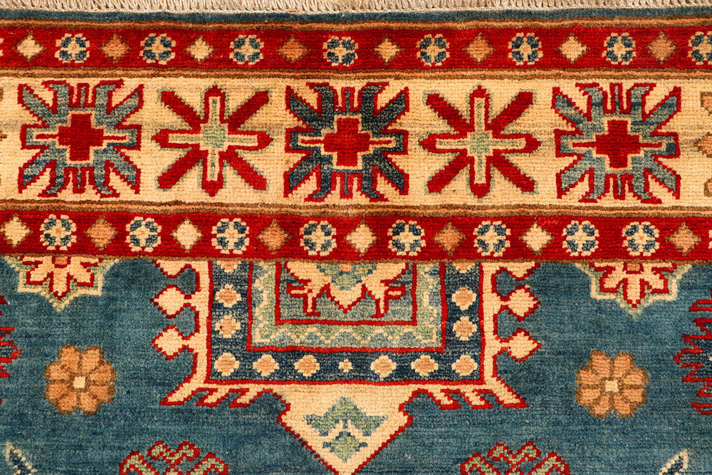 Cadet Blue Kazak 4' 11 x 6' 4 - No. 66509 - ALRUG Rug Store