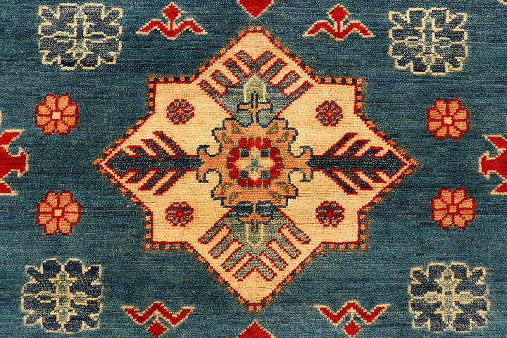 Cadet Blue Kazak 4' 11 x 6' 4 - No. 66509 - ALRUG Rug Store