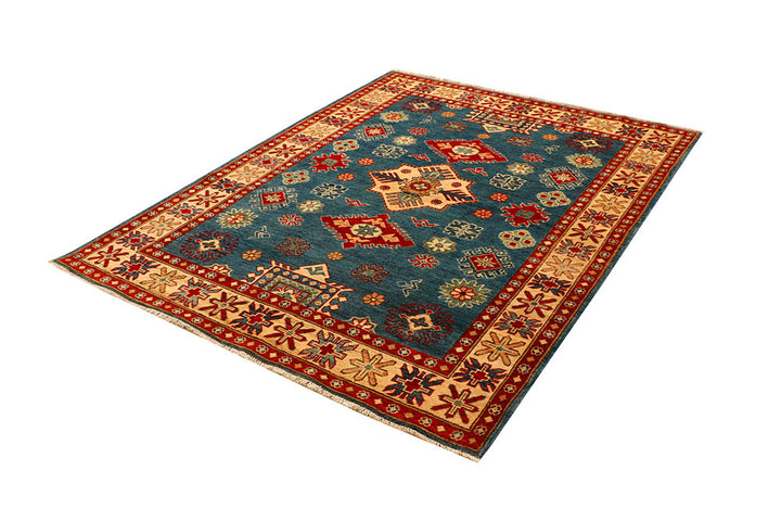 Cadet Blue Kazak 4' 11 x 6' 4 - No. 66509 - ALRUG Rug Store