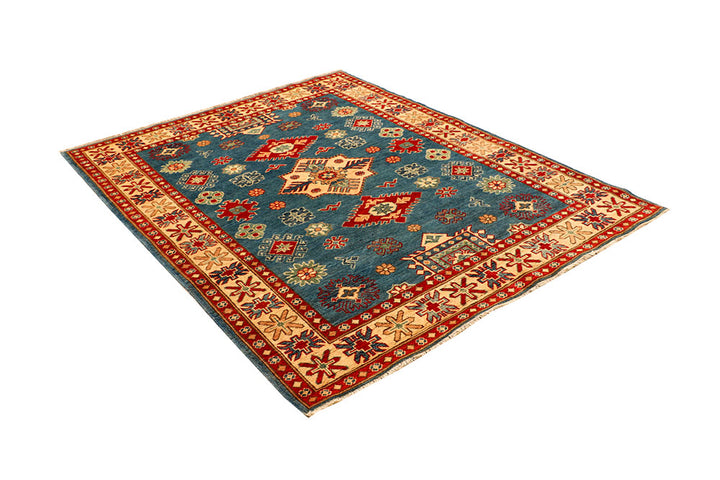 Cadet Blue Kazak 4' 11 x 6' 4 - No. 66509 - ALRUG Rug Store