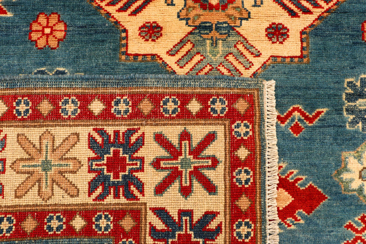 Cadet Blue Kazak 4' 11 x 6' 4 - No. 66509 - ALRUG Rug Store