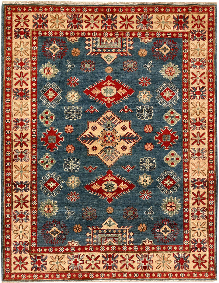 Cadet Blue Kazak 4' 11 x 6' 4 - No. 66509 - ALRUG Rug Store