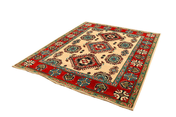 Navajo White Kazak 6' x 7' 7 - No. 66515 - ALRUG Rug Store