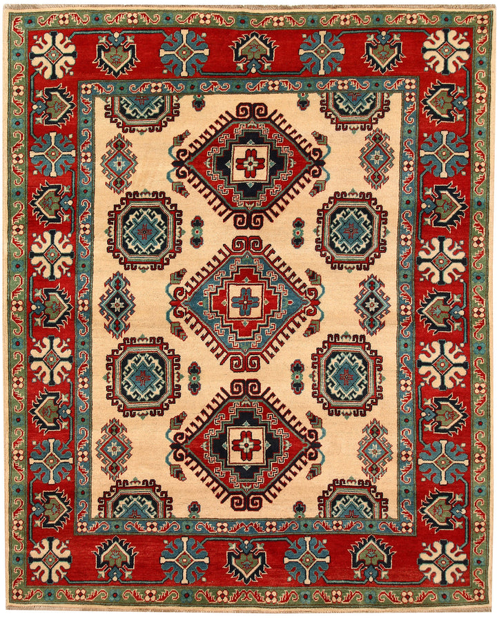 Navajo White Kazak 6' x 7' 7 - No. 66515 - ALRUG Rug Store