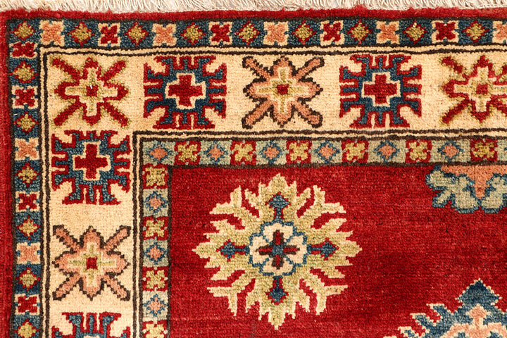Firebrick Kazak 3' 4 x 4' 11 - No. 66521 - ALRUG Rug Store