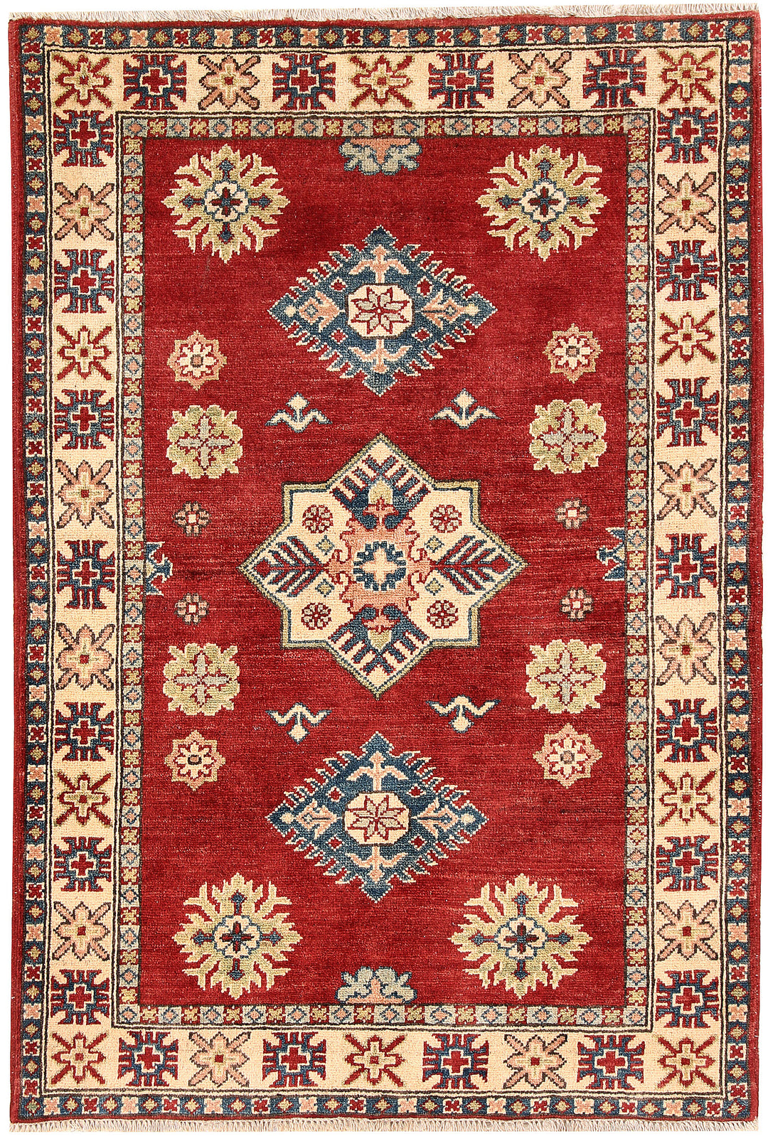 Firebrick Kazak 3' 4 x 4' 11 - No. 66521 - ALRUG Rug Store
