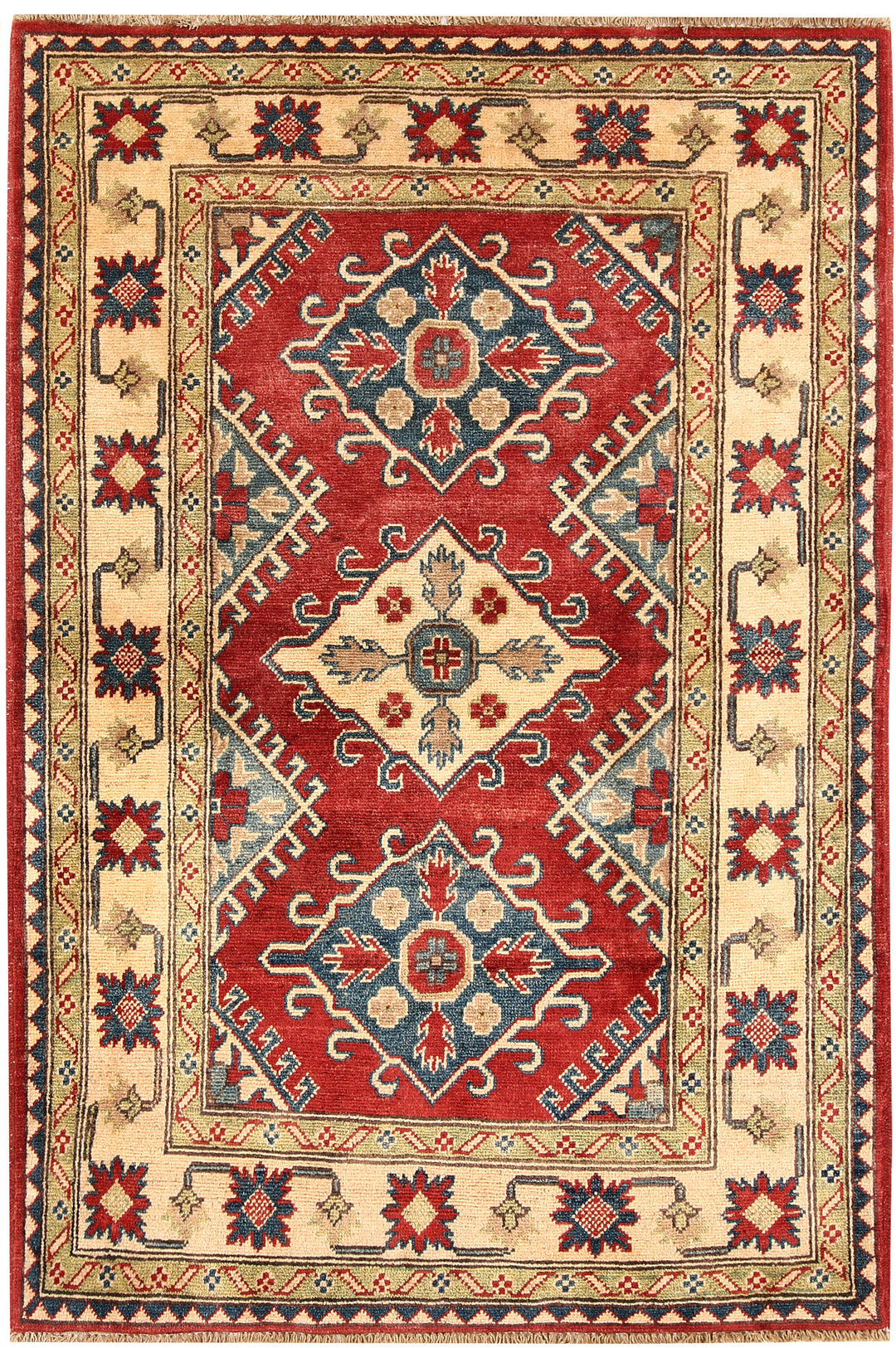 Firebrick Kazak 3' 3 x 5' - No. 66522 - ALRUG Rug Store