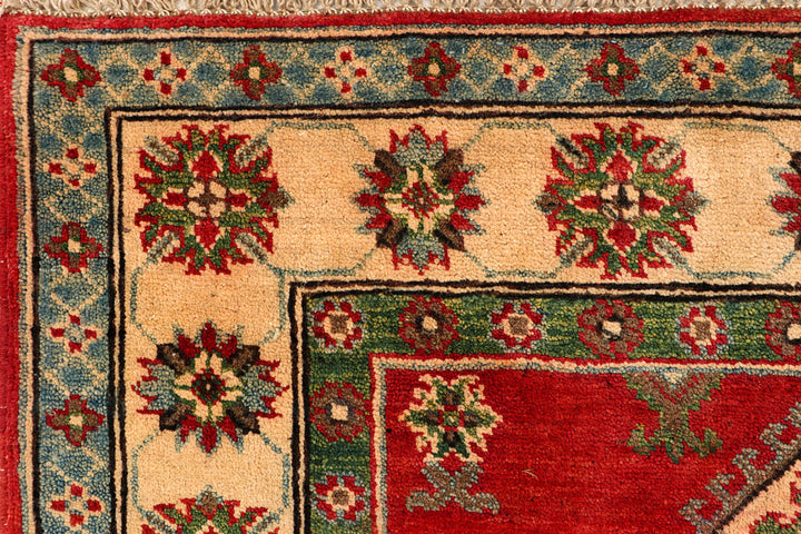 Firebrick Kazak 3' 5 x 4' 6 - No. 66526 - ALRUG Rug Store