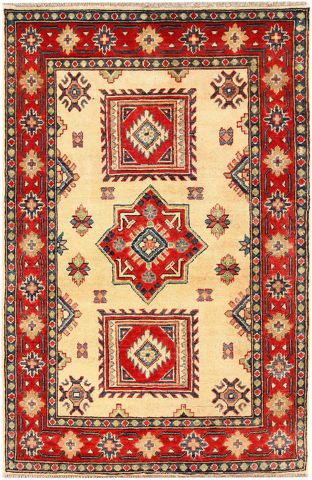 Navajo White Kazak 3' 3 x 4' 11 - No. 66527 - ALRUG Rug Store