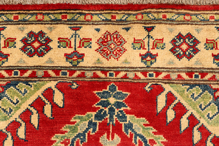 Firebrick Kazak 3' 5 x 4' 10 - No. 66528 - ALRUG Rug Store