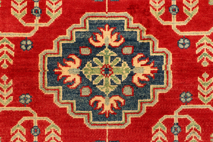 Firebrick Kazak 3' 5 x 4' 10 - No. 66528 - ALRUG Rug Store