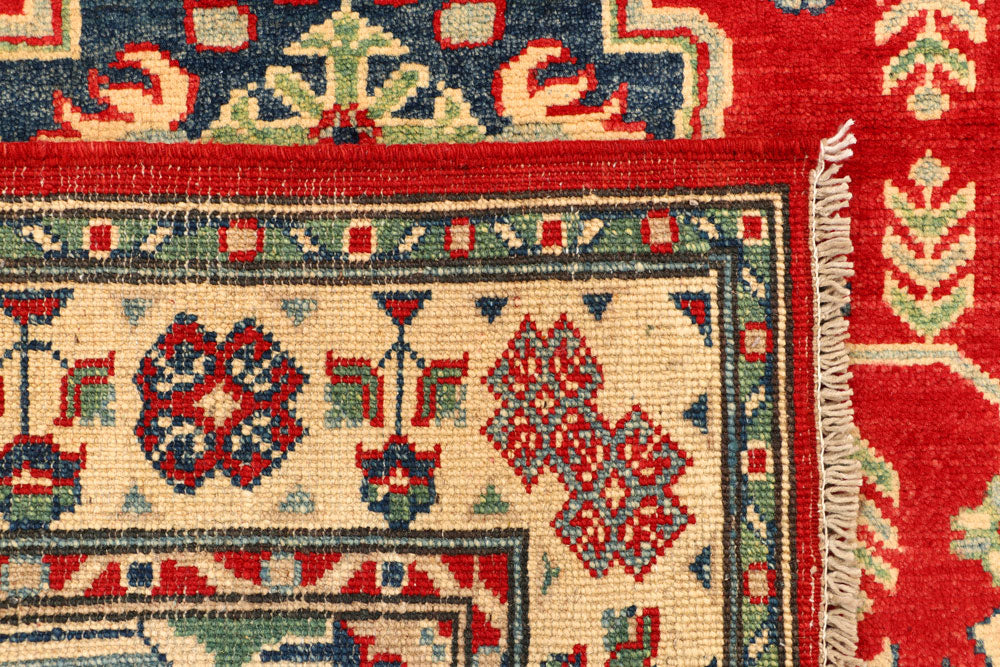 Firebrick Kazak 3' 5 x 4' 10 - No. 66528 - ALRUG Rug Store