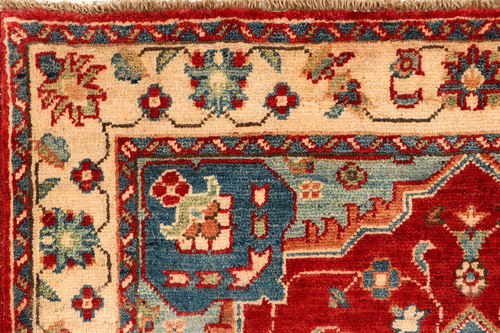 Firebrick Kazak 3' 4 x 4' 11 - No. 66531 - ALRUG Rug Store