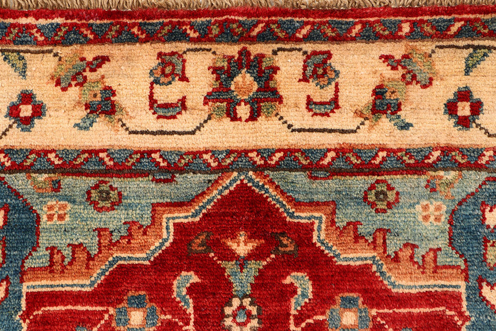 Firebrick Kazak 3' 4 x 4' 11 - No. 66531 - ALRUG Rug Store