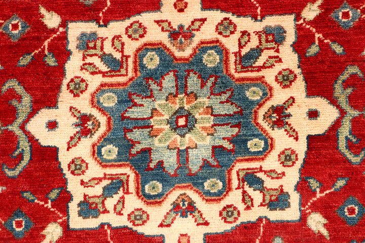 Firebrick Kazak 3' 4 x 4' 11 - No. 66531 - ALRUG Rug Store
