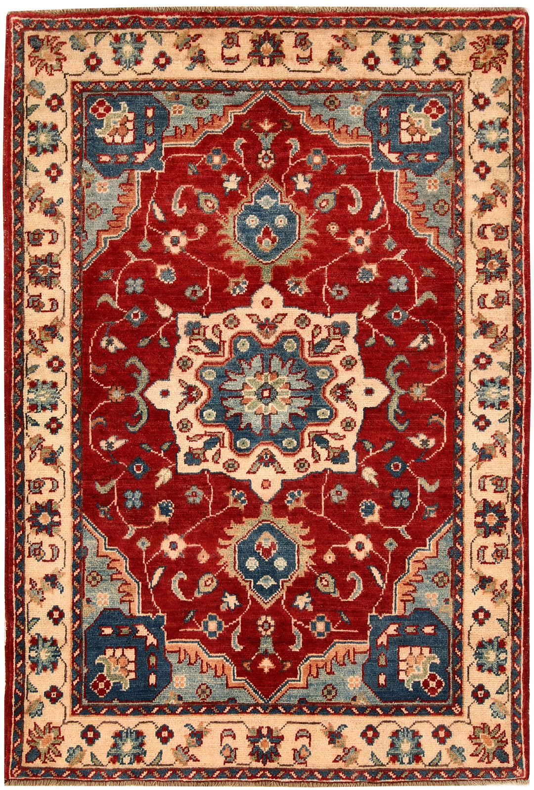 Firebrick Kazak 3' 4 x 4' 11 - No. 66531 - ALRUG Rug Store
