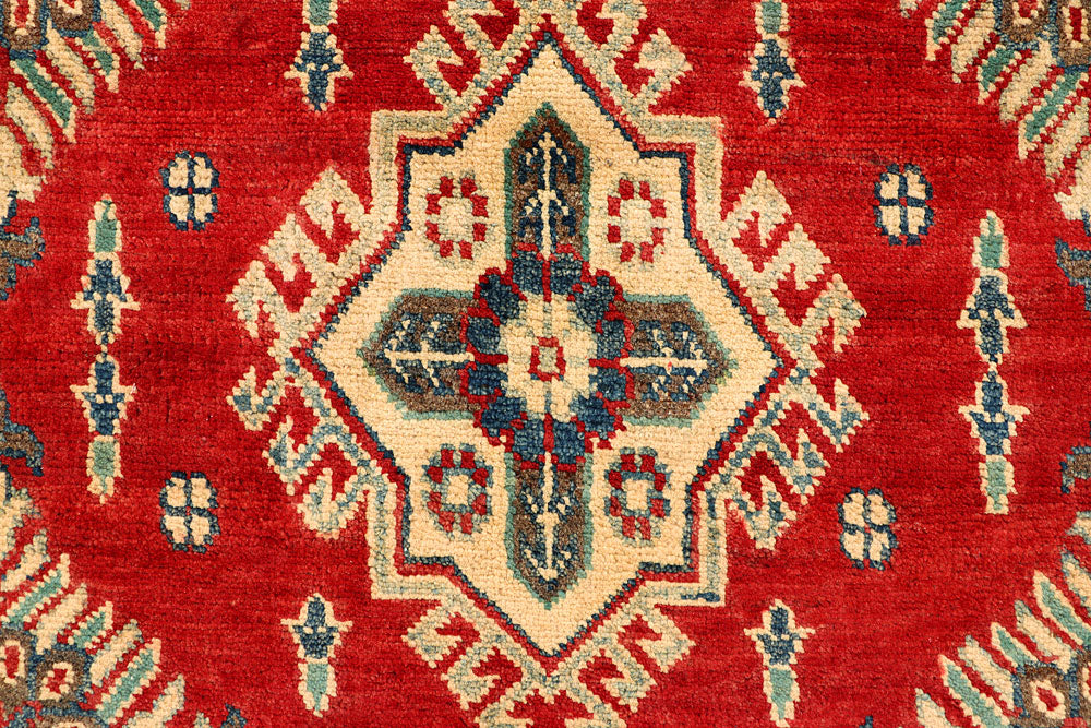 Firebrick Kazak 3' 5 x 5' 1 - No. 66532 - ALRUG Rug Store