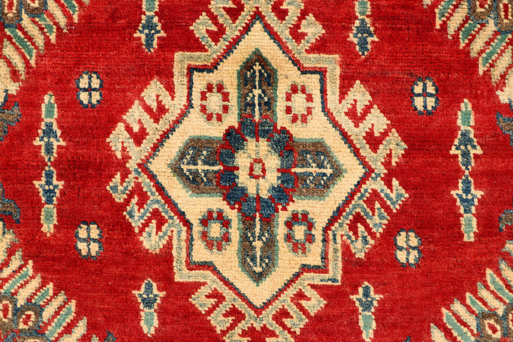 Firebrick Kazak 3' 5 x 5' 1 - No. 66532 - ALRUG Rug Store
