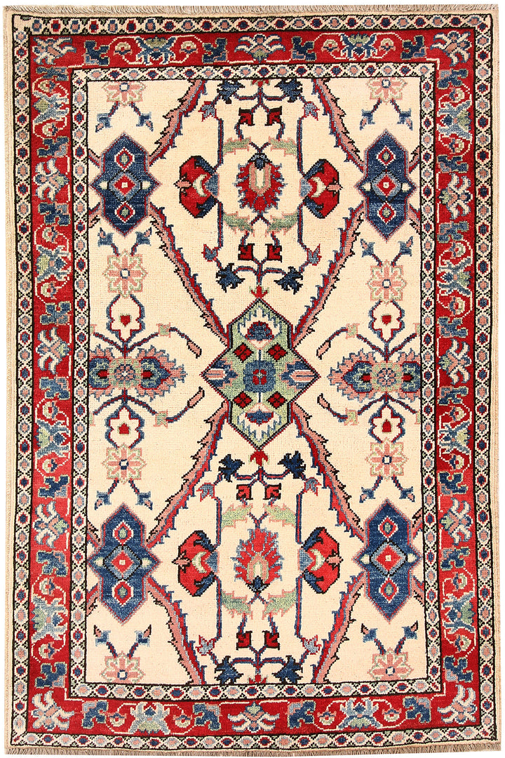 Cornsilk Kazak 3' 4 x 5' - No. 66533 - ALRUG Rug Store