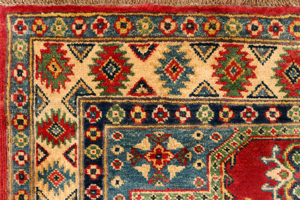 Firebrick Kazak 3' 5 x 4' 9 - No. 66534 - ALRUG Rug Store