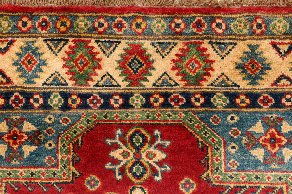 Firebrick Kazak 3' 5 x 4' 9 - No. 66534 - ALRUG Rug Store