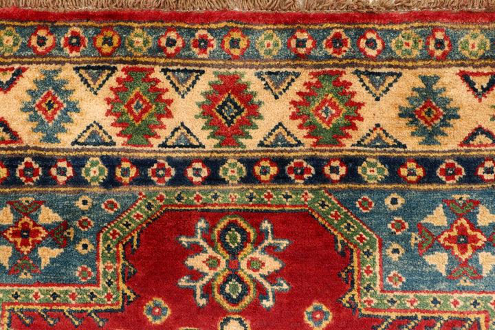 Firebrick Kazak 3' 5 x 4' 9 - No. 66534 - ALRUG Rug Store