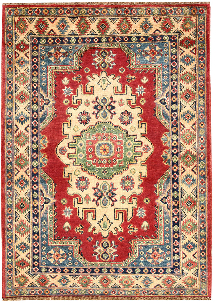 Firebrick Kazak 3' 5 x 4' 9 - No. 66534 - ALRUG Rug Store