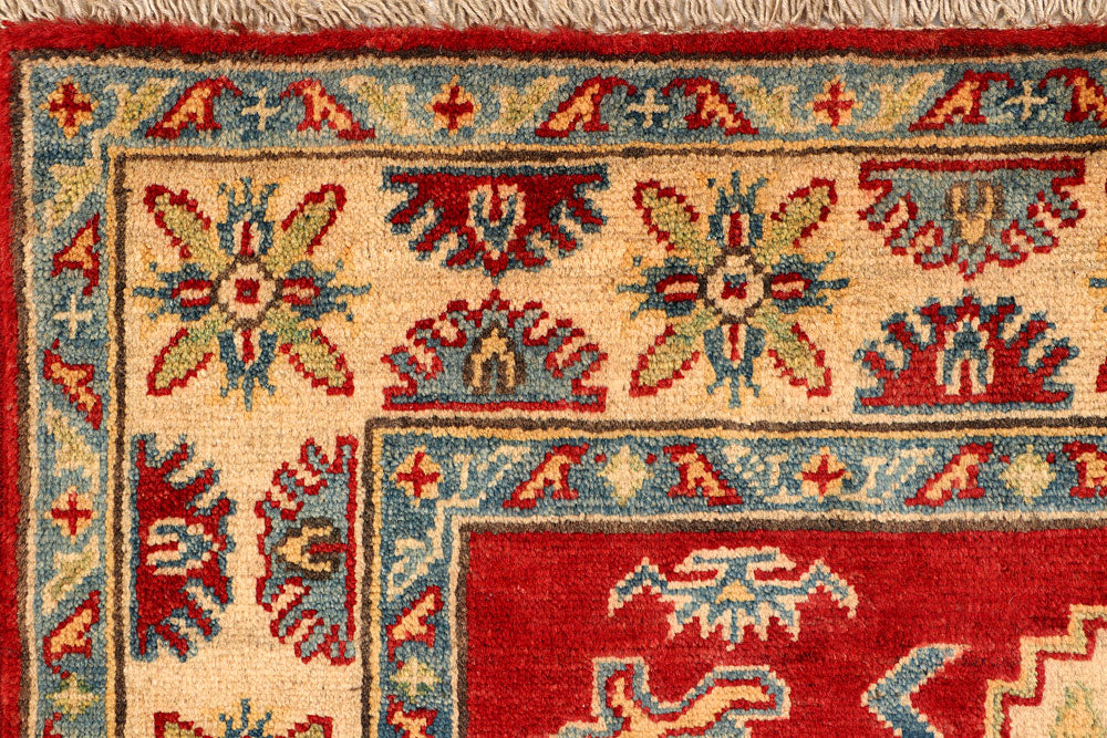 Firebrick Kazak 3' 4 x 4' 9 - No. 66535 - ALRUG Rug Store