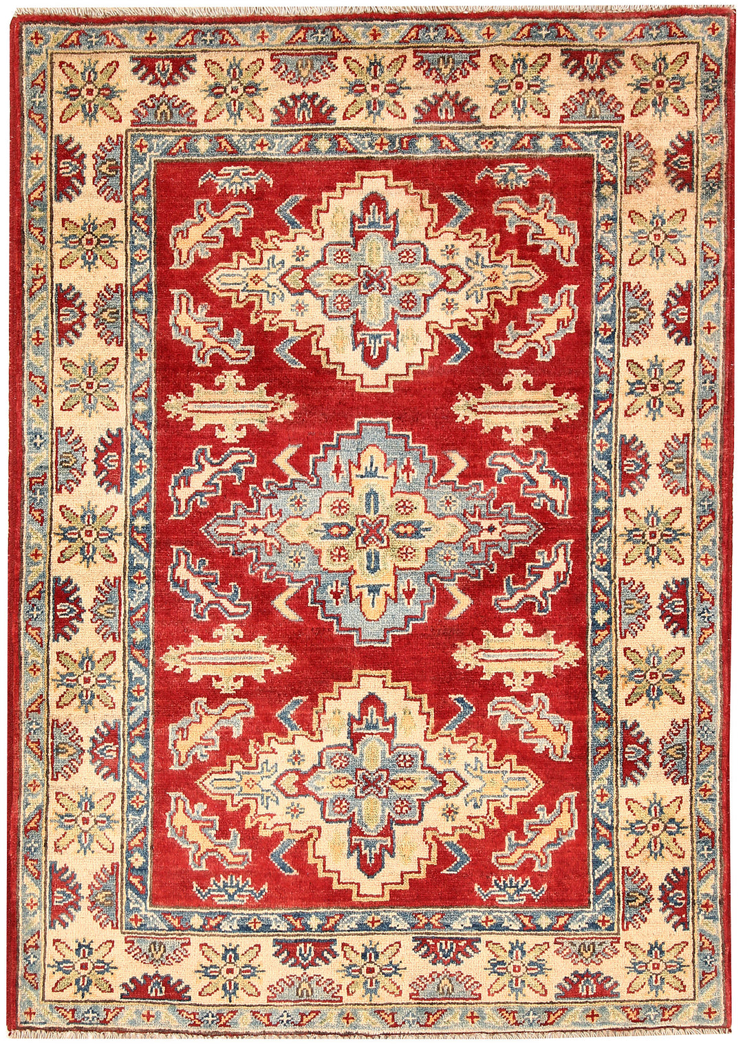 Firebrick Kazak 3' 4 x 4' 9 - No. 66535 - ALRUG Rug Store