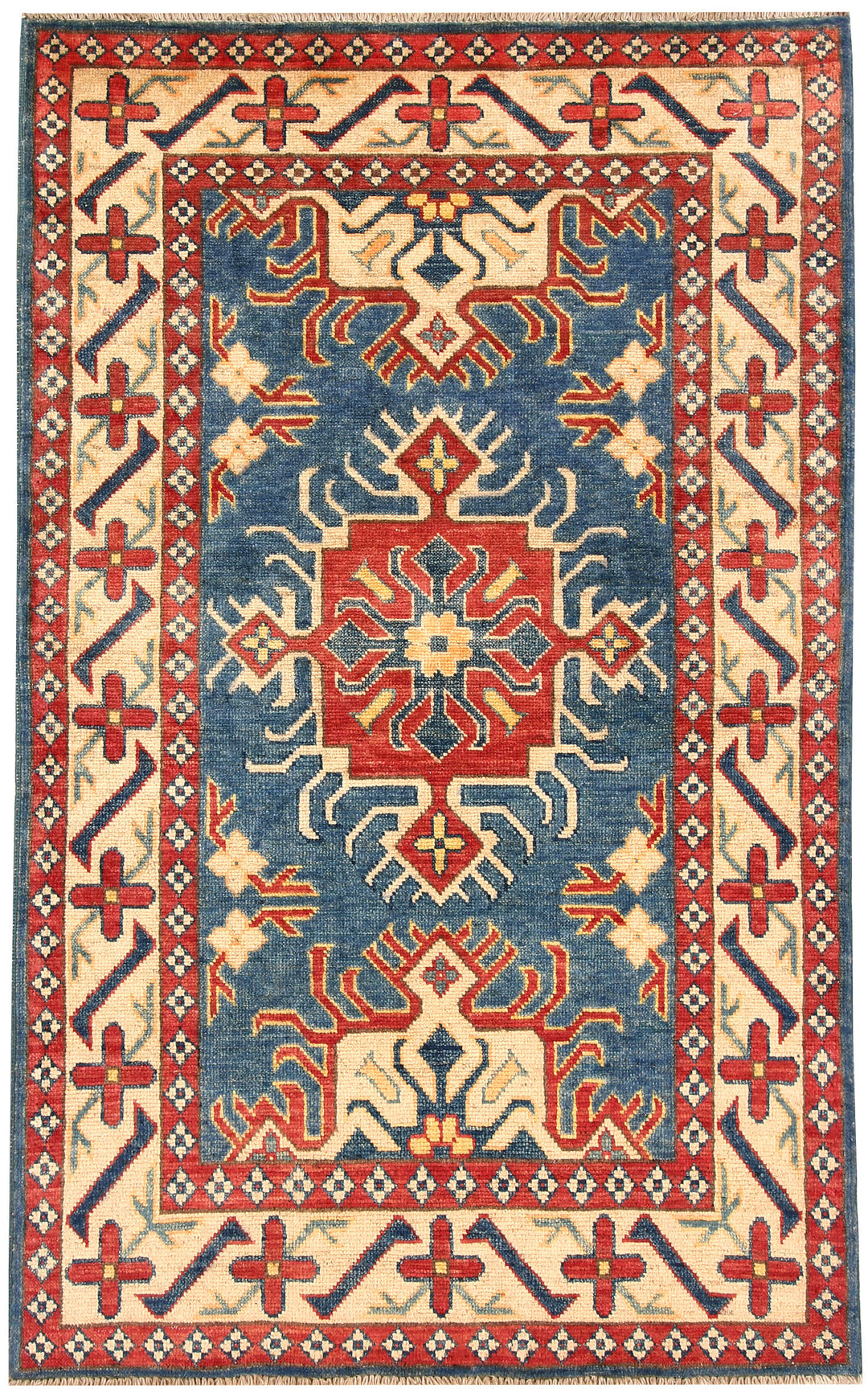 Steel Blue Kazak 3' 2 x 5' 1 - No. 66536 - ALRUG Rug Store