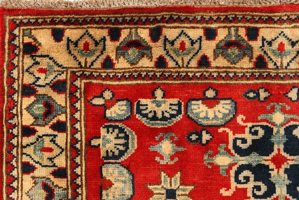 Tomato Kazak 3' 3 x 4' 9 - No. 66537 - ALRUG Rug Store
