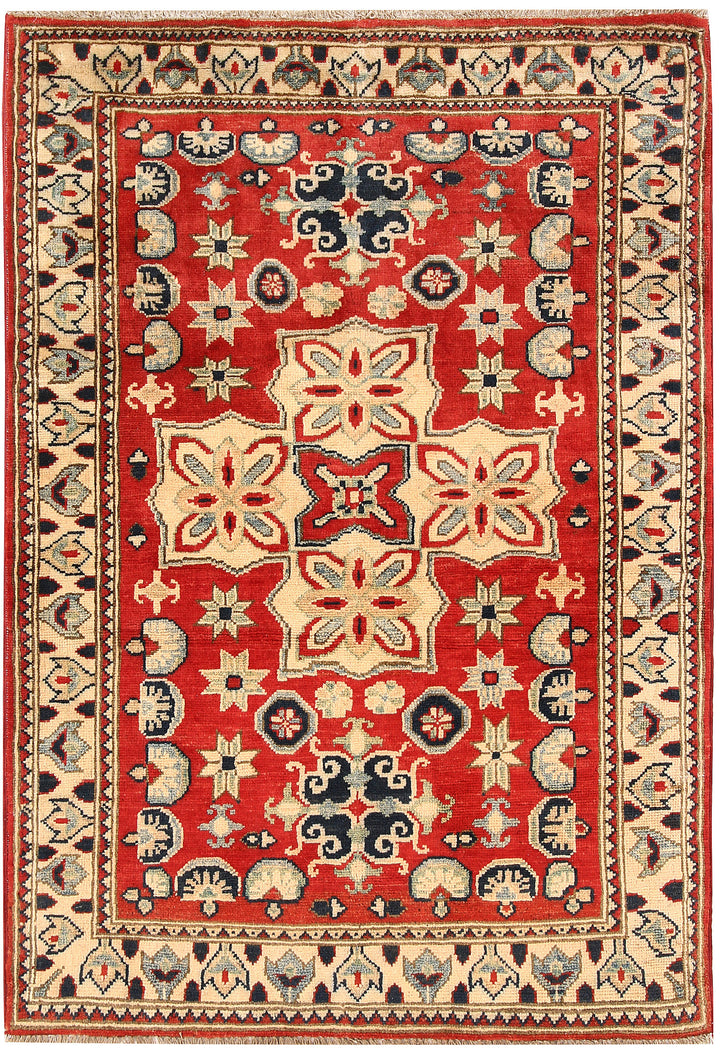 Tomato Kazak 3' 3 x 4' 9 - No. 66537 - ALRUG Rug Store