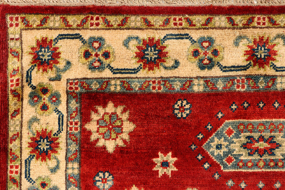 Firebrick Kazak 3' 4 x 5' 1 - No. 66538 - ALRUG Rug Store