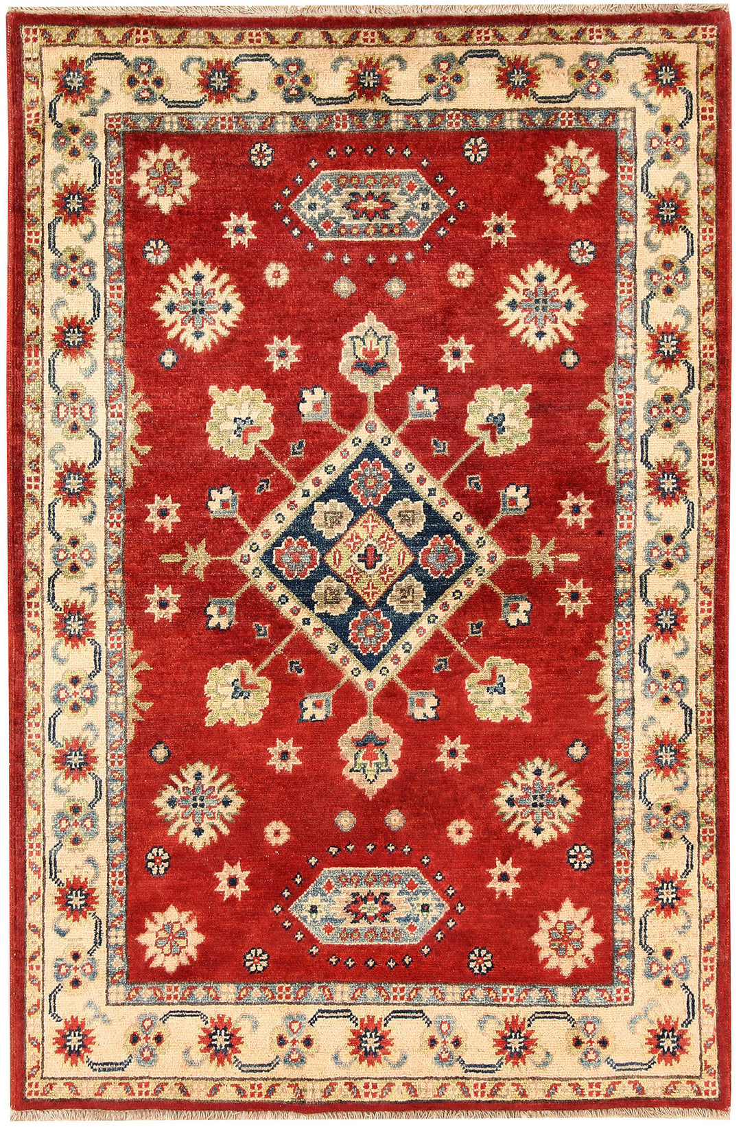 Firebrick Kazak 3' 4 x 5' 1 - No. 66538 - ALRUG Rug Store