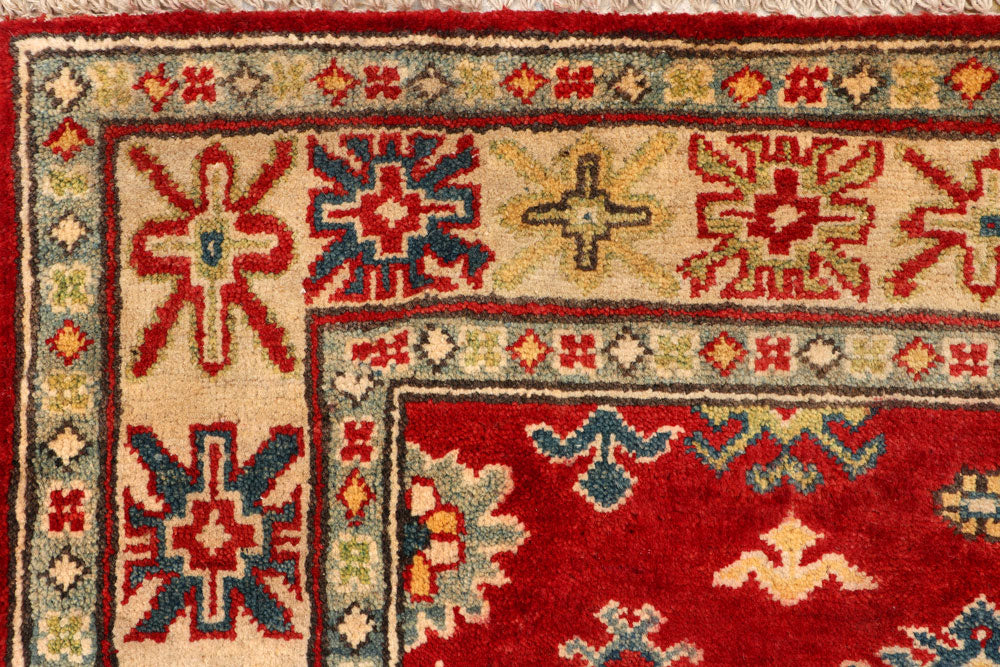 Firebrick Kazak 3' 4 x 4' 9 - No. 66539 - ALRUG Rug Store