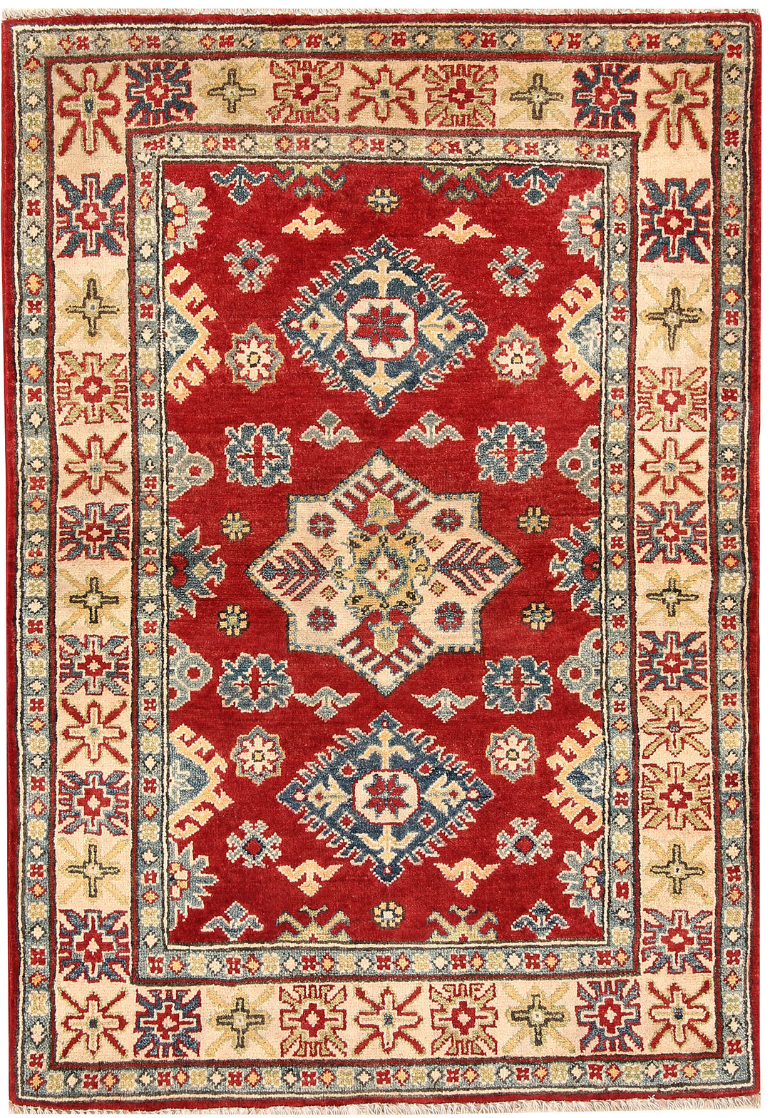 Firebrick Kazak 3' 4 x 4' 9 - No. 66539 - ALRUG Rug Store