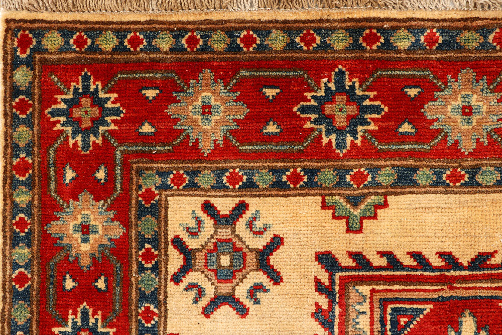 Bisque Kazak 3' 3 x 4' 10 - No. 66540 - ALRUG Rug Store
