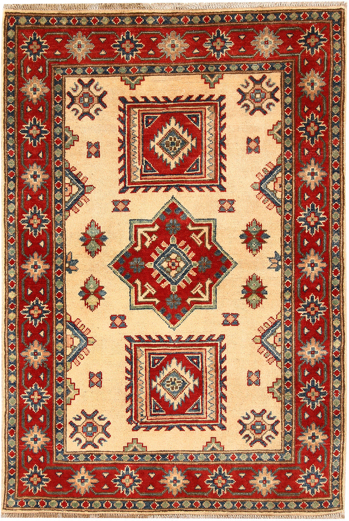 Bisque Kazak 3' 3 x 4' 10 - No. 66540 - ALRUG Rug Store