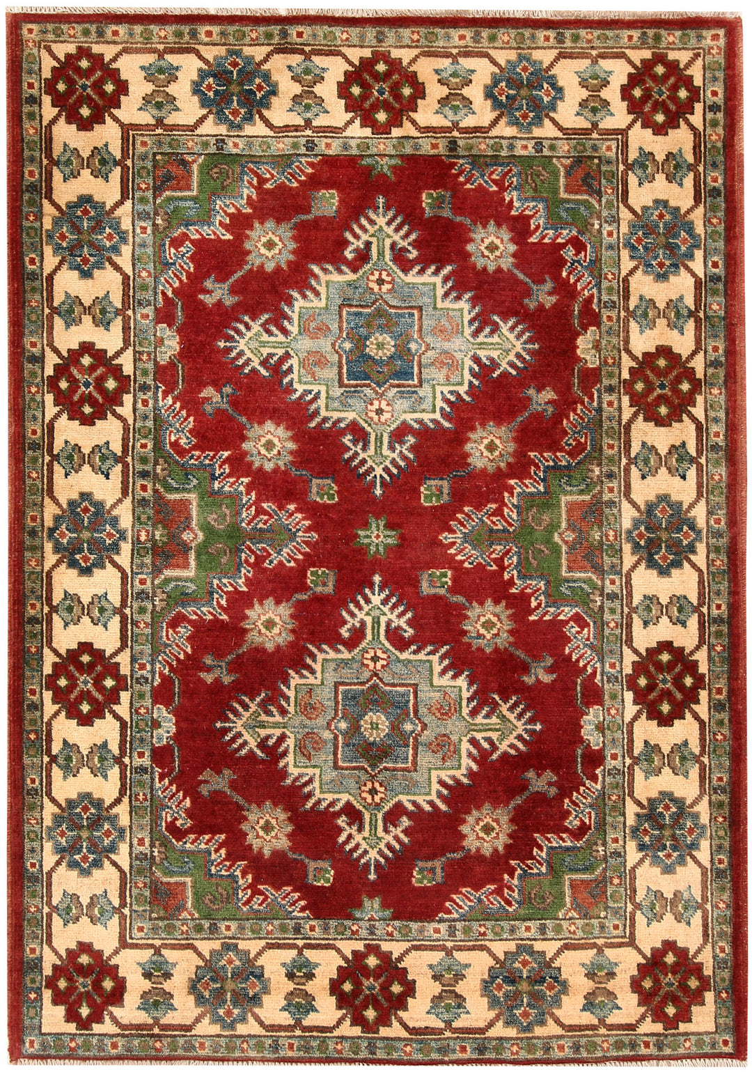 Firebrick Kazak 3' 4 x 4' 10 - No. 66541 - ALRUG Rug Store