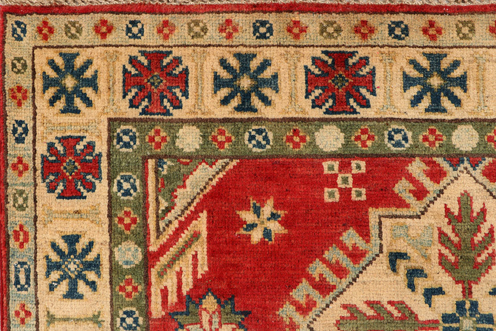 Firebrick Kazak 3' 5 x 5' - No. 66543 - ALRUG Rug Store