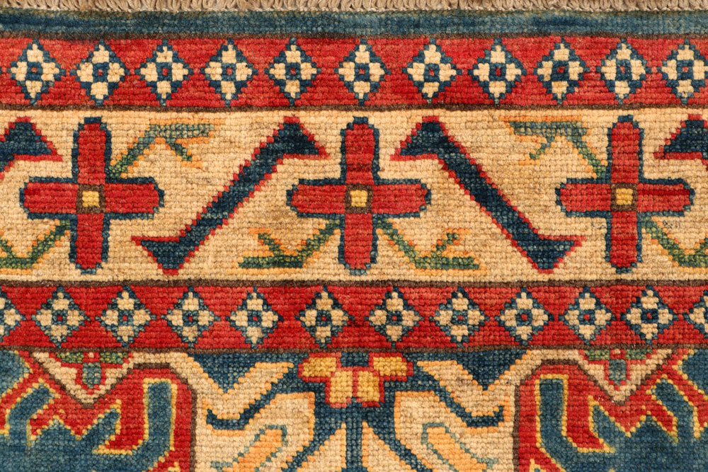 Steel Blue Kazak 3' 1 x 4' 7 - No. 66544 - ALRUG Rug Store