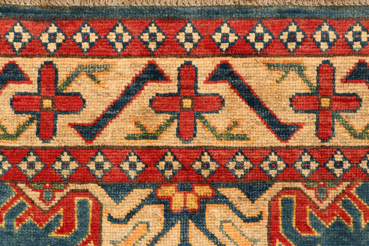 Steel Blue Kazak 3' 1 x 4' 7 - No. 66544 - ALRUG Rug Store