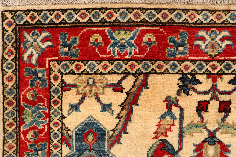 Blanched Almond Kazak 3' 3 x 4' 7 - No. 66546 - ALRUG Rug Store