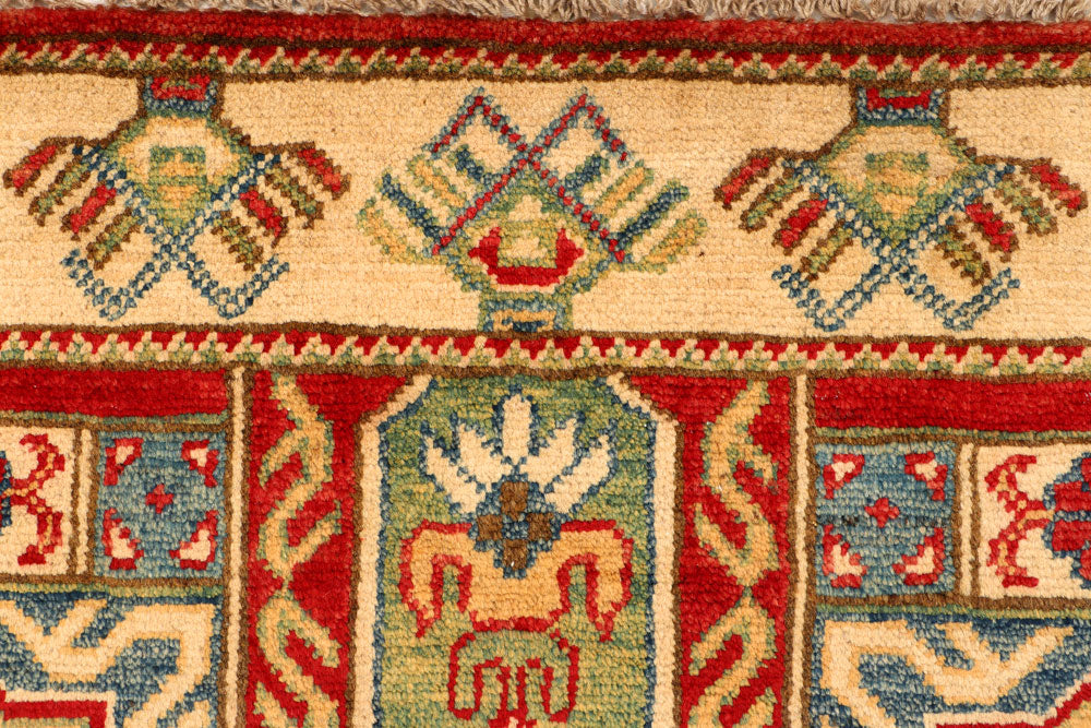 Multi Colored Kazak 3' 4 x 4' 11 - No. 66548 - ALRUG Rug Store